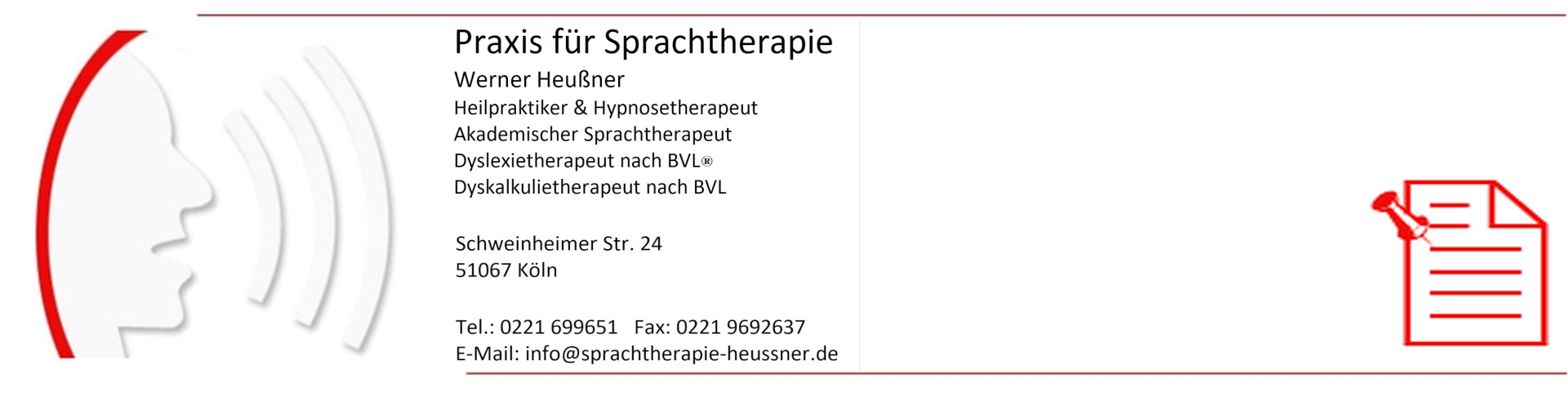 Praxis für Sprachtherapie Werner Heußner Köln
